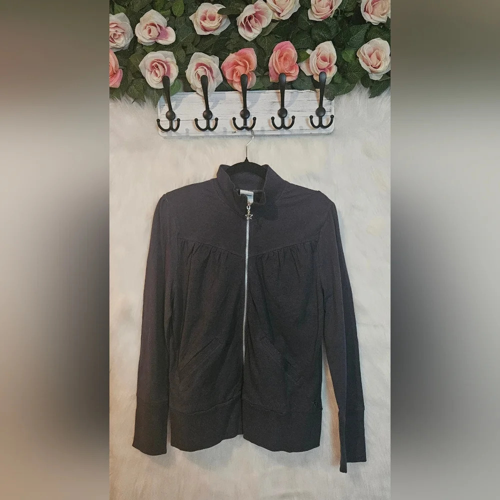 725 Originals Plus Zip-Up Ruched Sweater w/Pockets